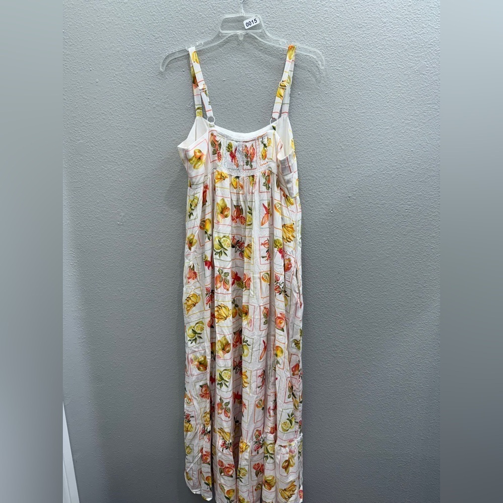Paper Heart Women's Maxi Dress Size Large White Fruit Print Summer Sleeveless - Picture 8 of 8